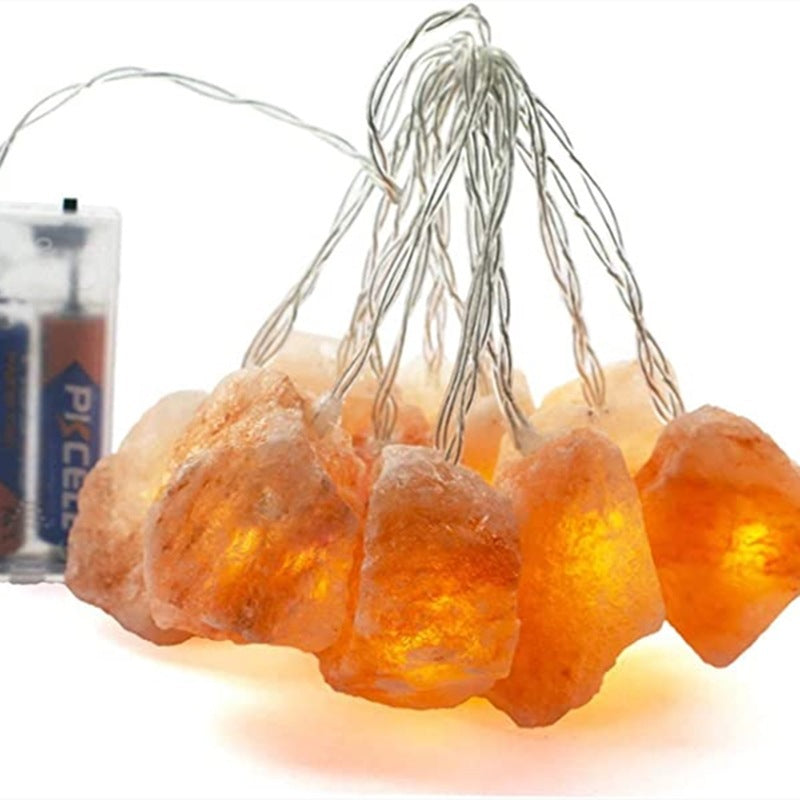 Crystal Salt Light LED Lighting Chain Himalayan Rose Salt Light Decorative String USB Salt Stone Night Light