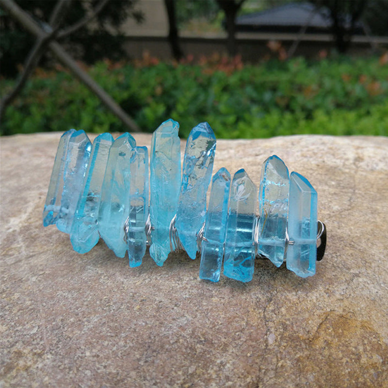 8cm Multicolor Spring Crystal Hairpin Headwear