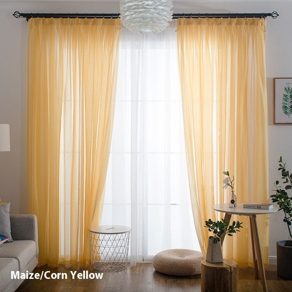 Wide Terylene Curtain Window Screen Fabric Solid Color