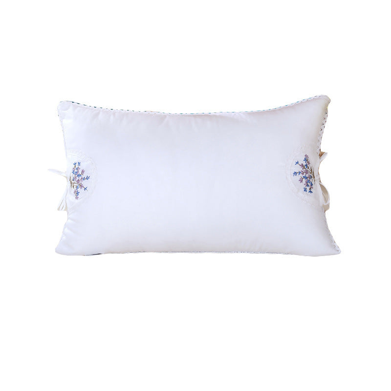 Pure Cotton Feather Velvet Pillow White Pillow