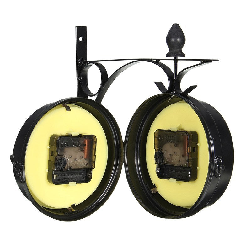 European-style Home Creative Clocks And Watches Wrought Iron Ornaments Wall Clock