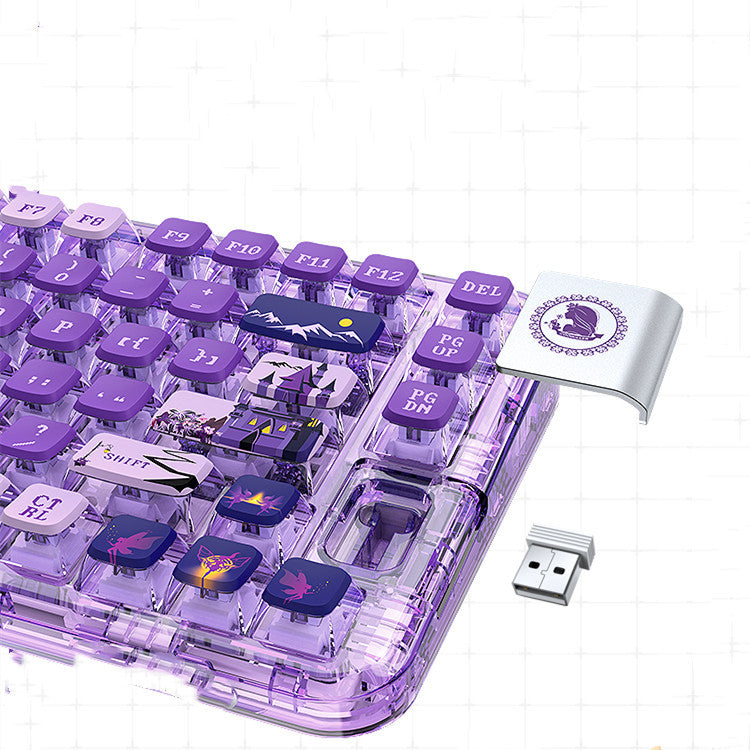 Fashion Fairy Tale Style Transparent Mechanical Keyboard