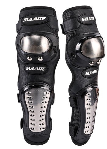 Équipement de protection genoux et coudes en acier inoxydable pour motos de tout-terrain