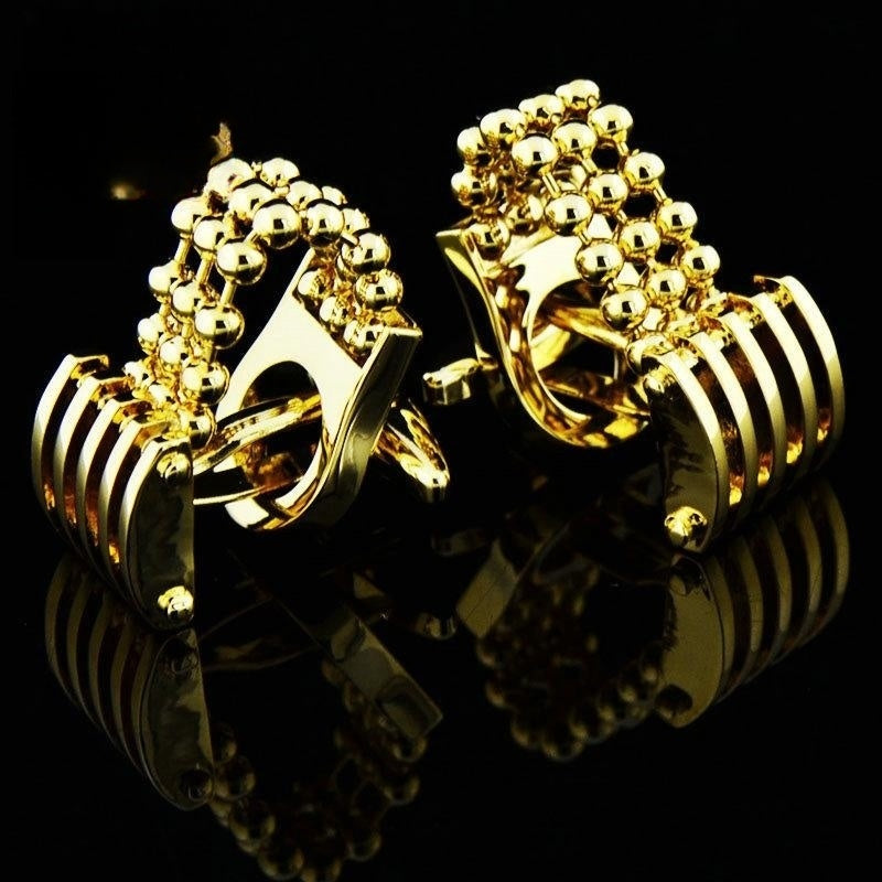 Gold Paw Chain Cufflinks Cufflink Men's French Button