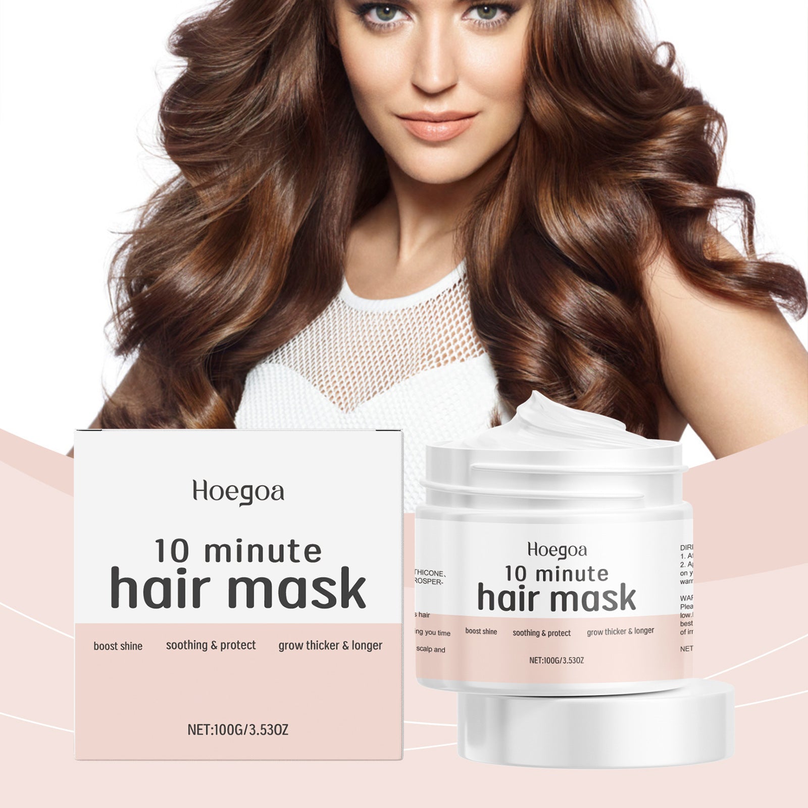 Masque capillaire hydratant et nourrissant en profondeur portatif pour la maison