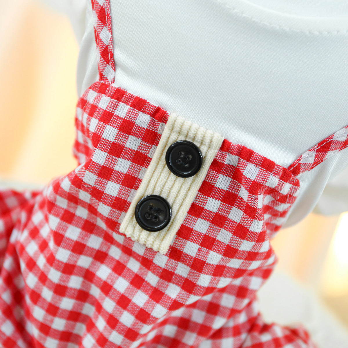 Fashion Personalized Pet Dog Plaid Overalls