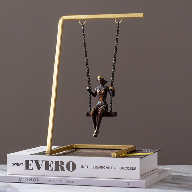 Metal To Swing Couple Study Office Decorations Ornaments