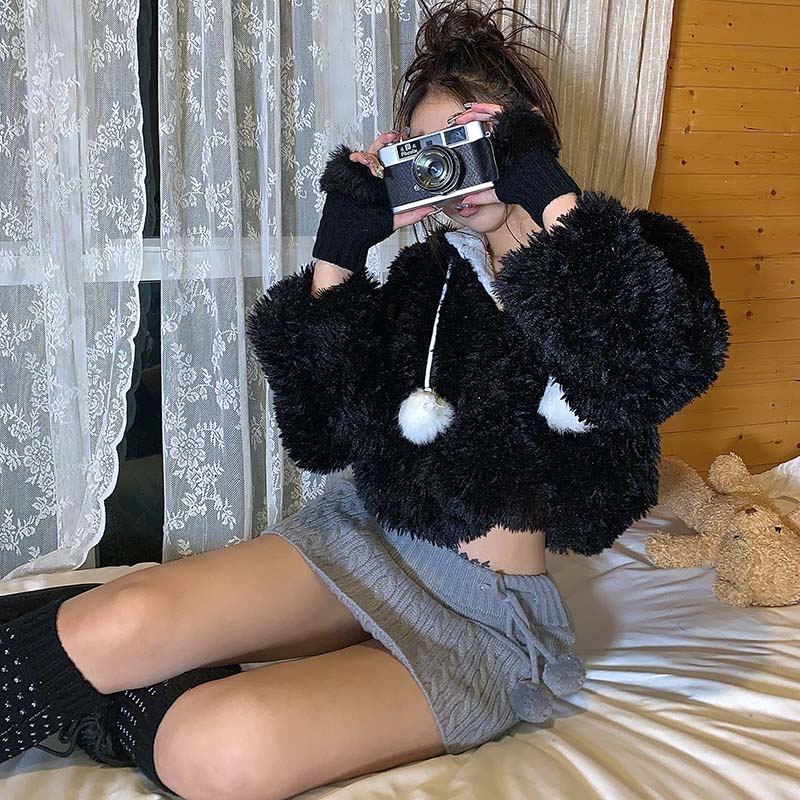 Wool Knit Gloves Sleeves Sweet Warm Versatile Wool Gloves