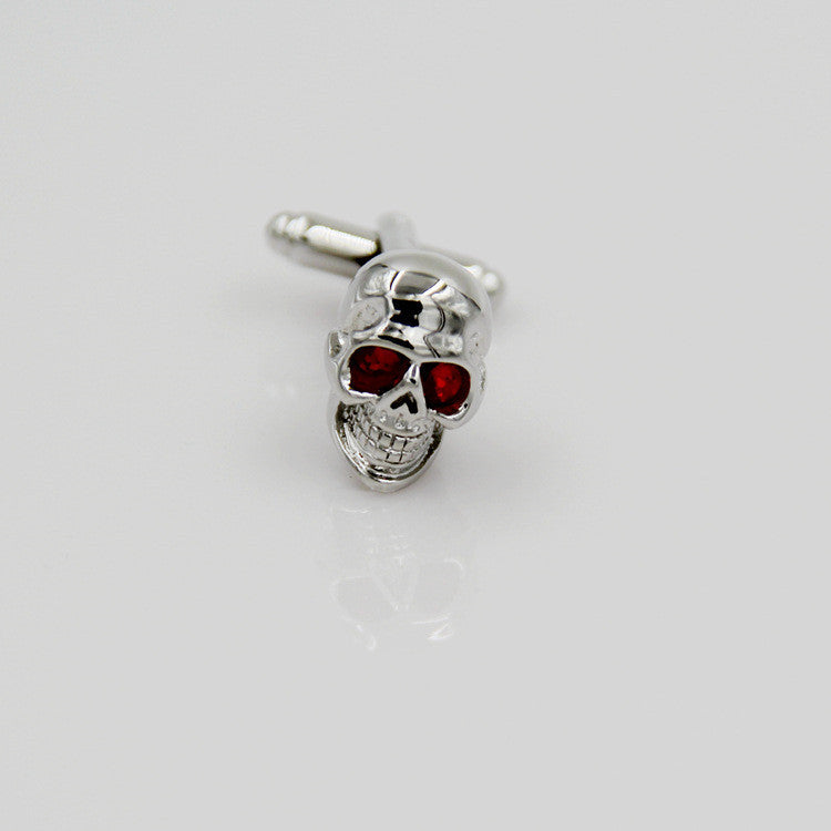 Boutons de manchette Personnalité Crâne Œil Rubis Hommes et Femmes Boutons de Manchette