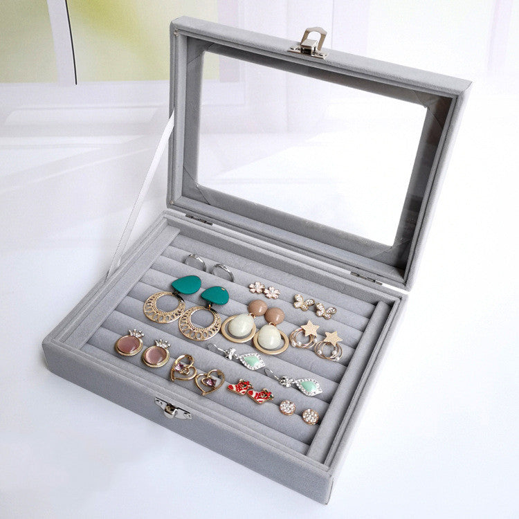 Flannel Small Capacity Jewelry Storage Box