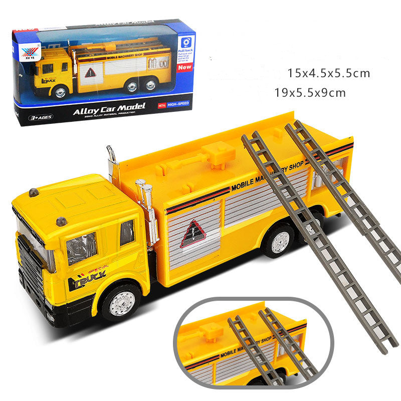 Children's construction vehicle toy set, ladder car
