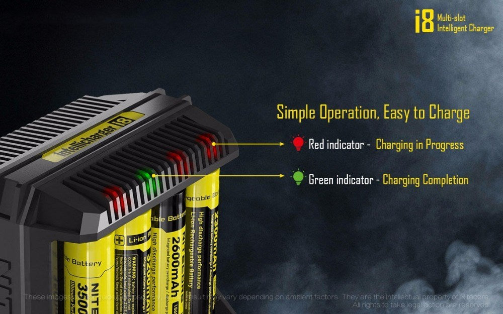 Knightcol I8 fast lithium battery charger