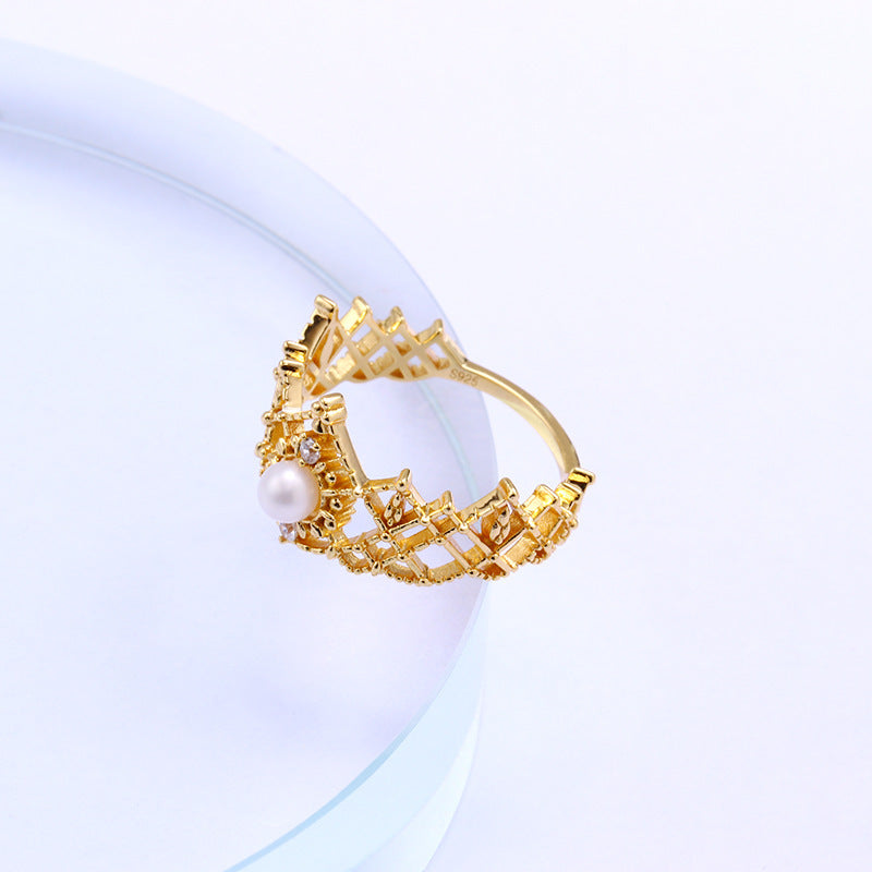 Women's Natural Freshwater Pearl Ring