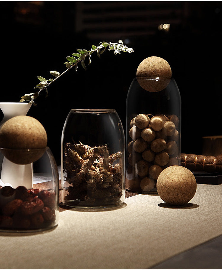 Bocale de conservation transparent en verre pour aliments