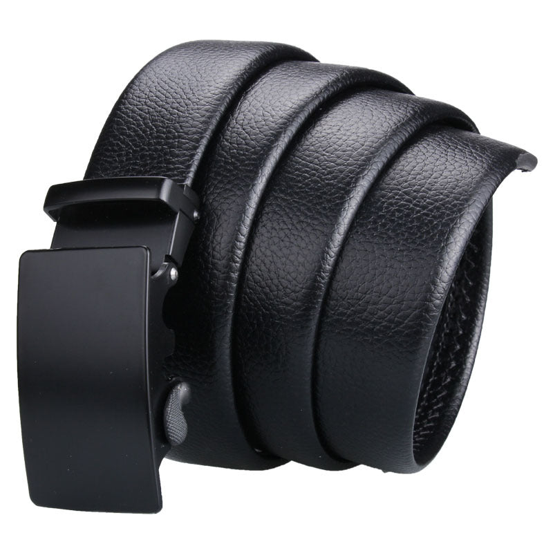 Men's Fashion Solid Color Automatic Buckle Wrap-around Belt