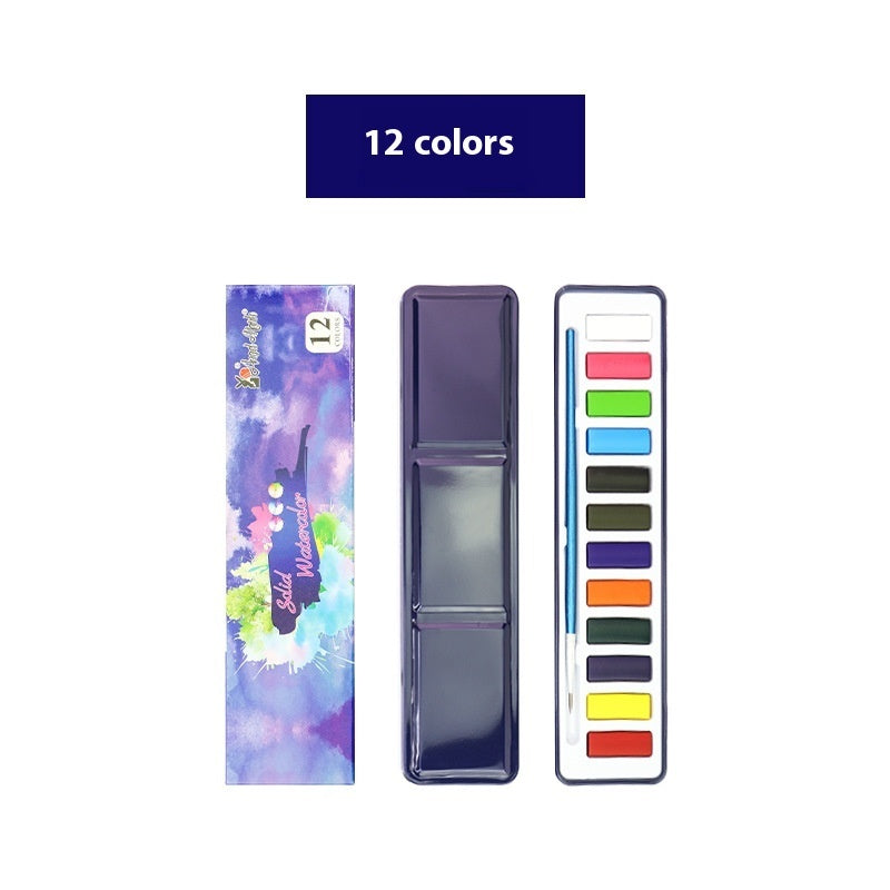 Student Solid Watercolor Watercolor Art Painting Kit