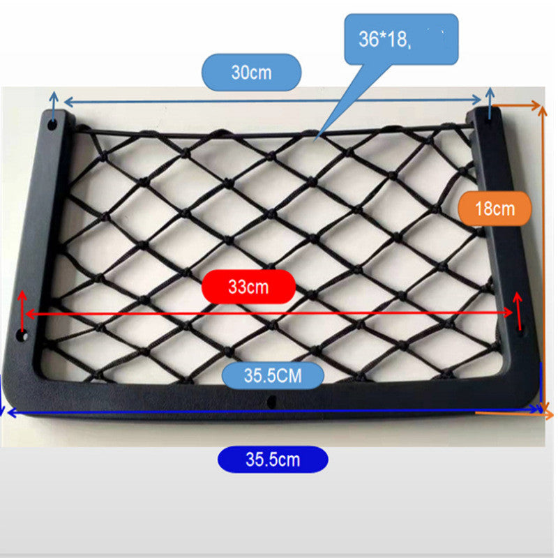 Plastic Frame Car Trunk  Side Storage Mesh Bag