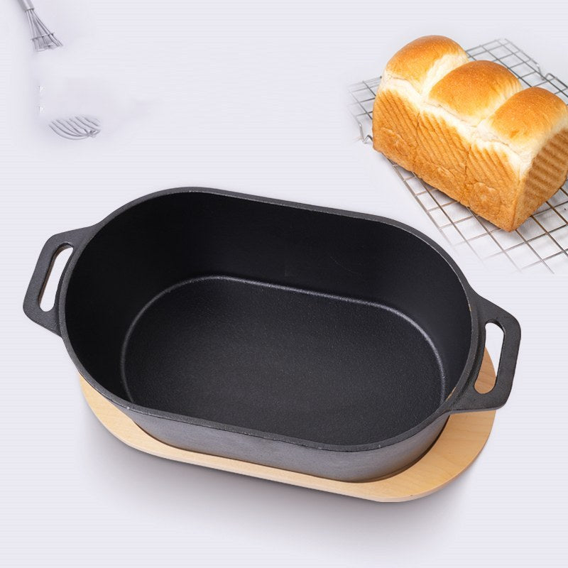 Molde para hornear pan tostado sin revestimiento de hierro fundido