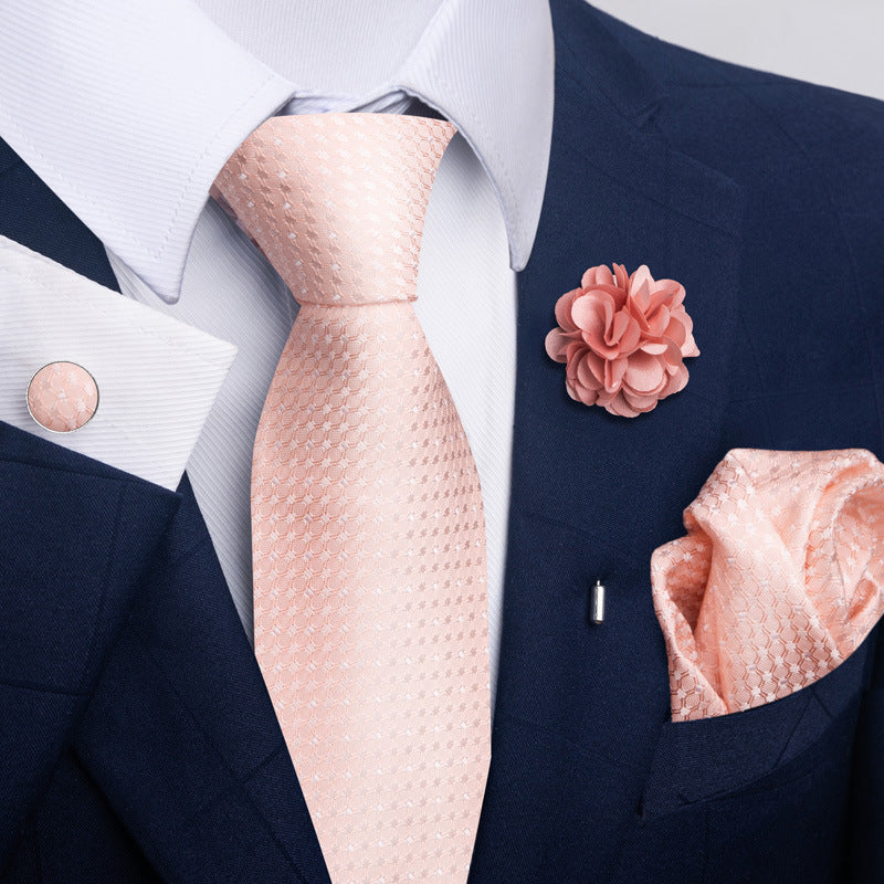 Men's Tie Suit Pocket Square Combo 8