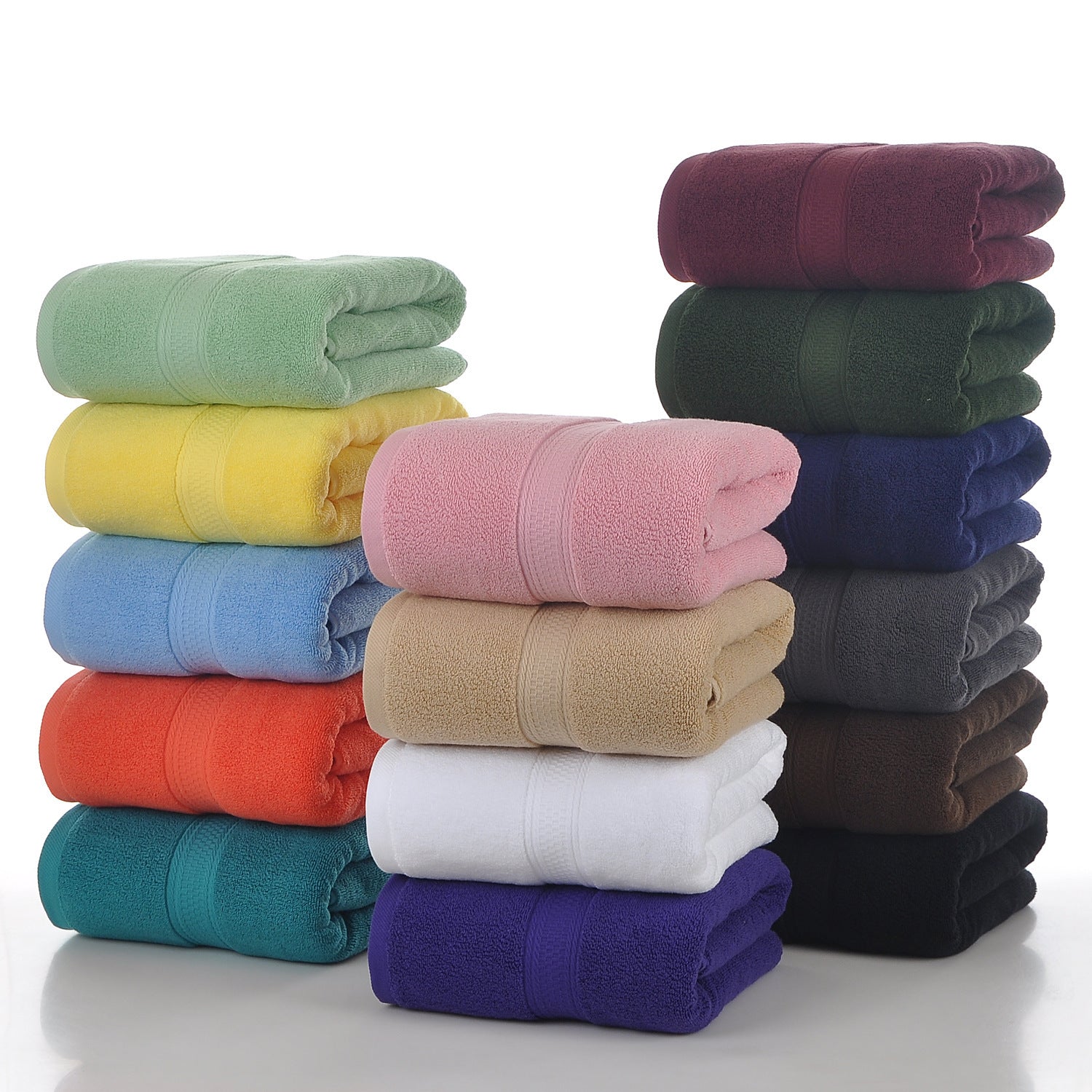 Plain Pure Cotton Bath Towel Household