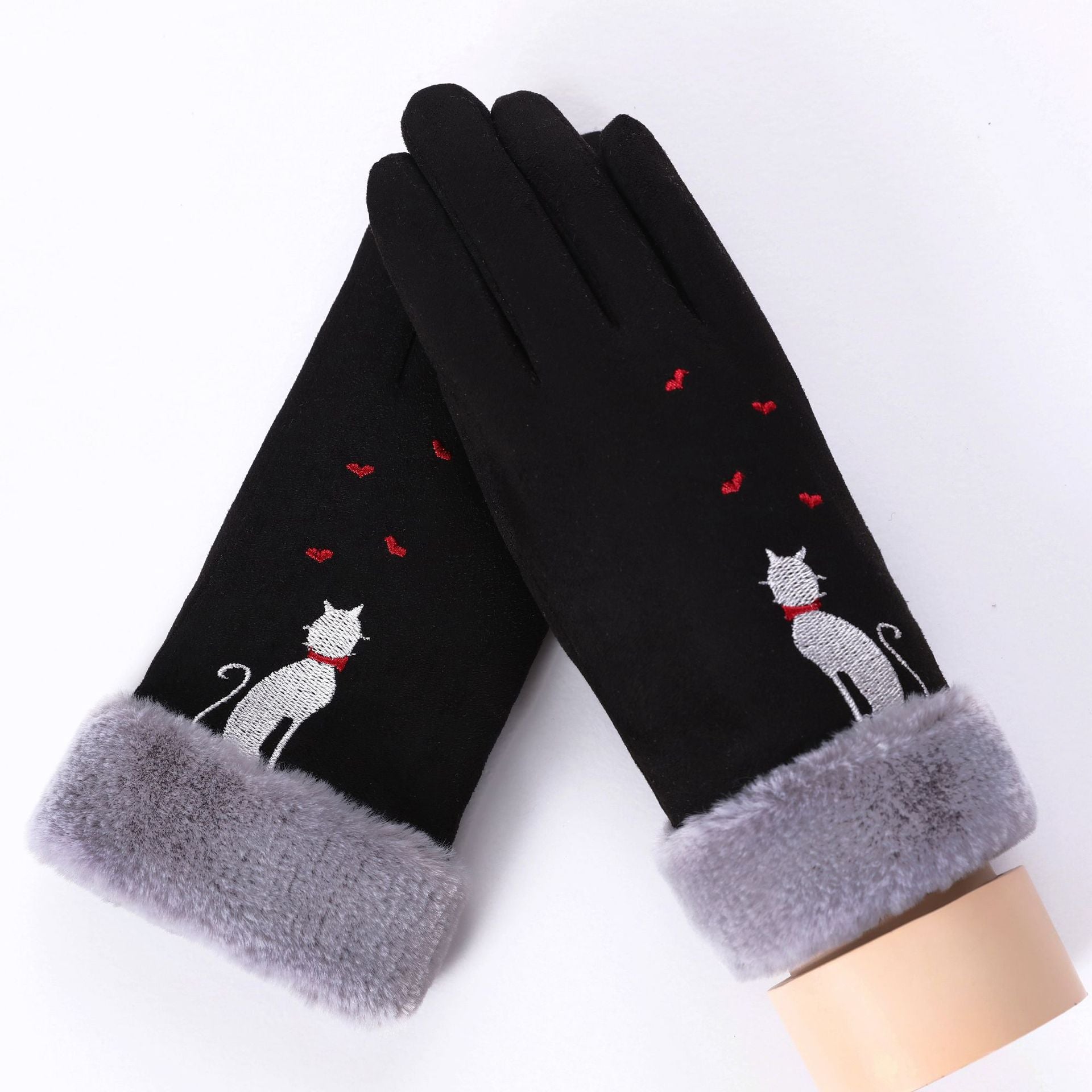 Suede gloves for ladies