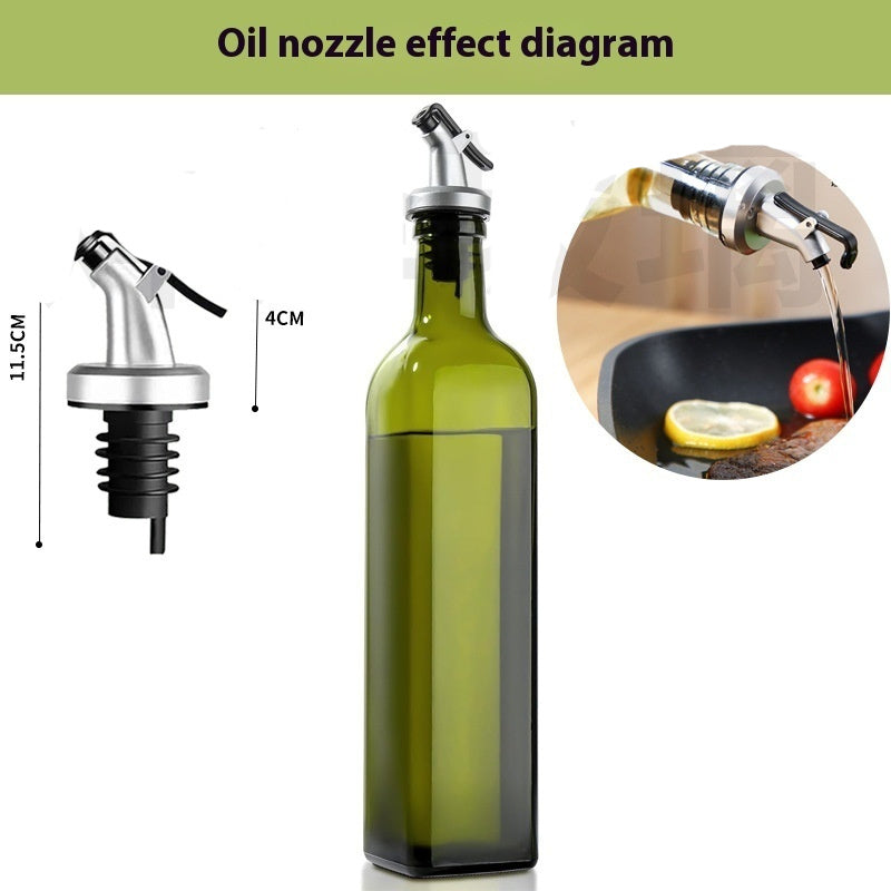 Glass Oil Bottle Non-hanging Olive Oil Pot Kitchen Food Grade Glass Oil Pot Set Box