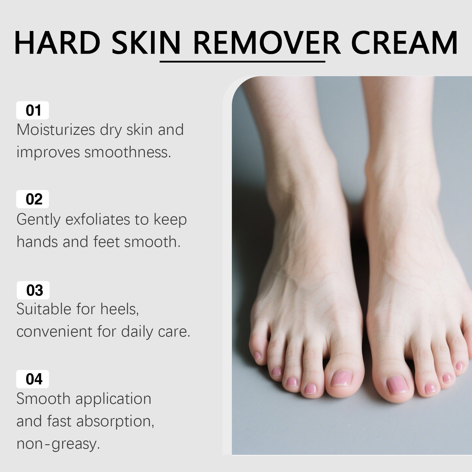 Foot Care Moisturizing Cream Moistens Dry Skin Of Feet