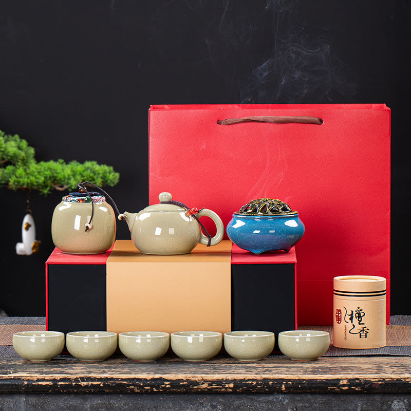Home Fashion Simple Ceramic Tea Set Accompanying Gift