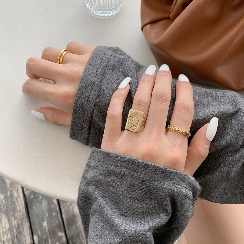 Fashionable and simple braided  ring