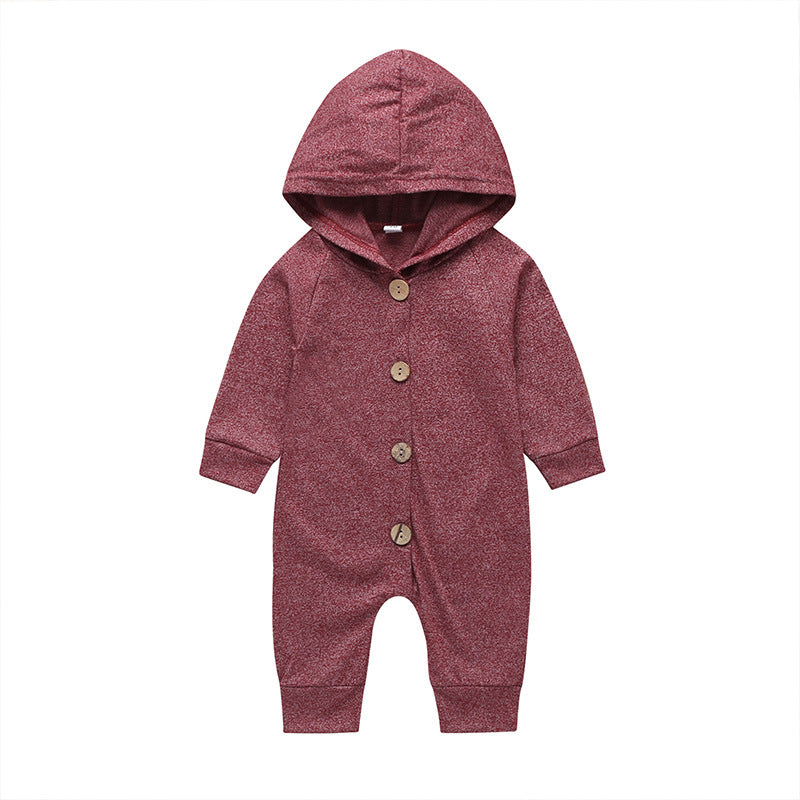 Hooded Single Breasted Baby Romper
