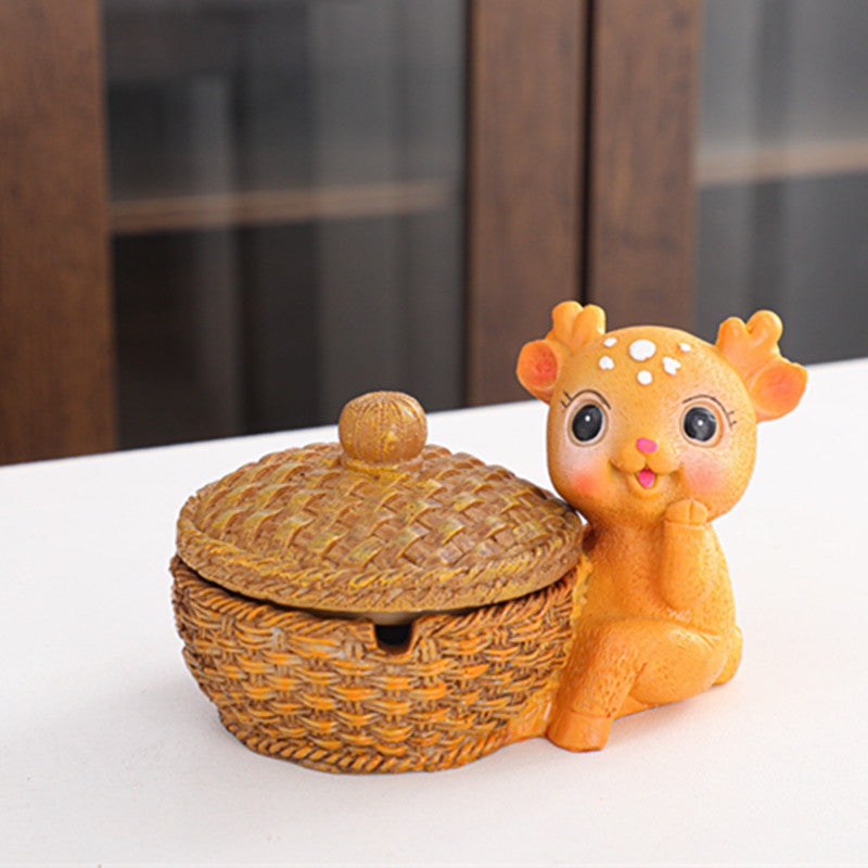 Cute Ashtray Decoration With Cover