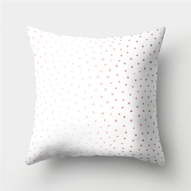 Rose Gold Powder Peach Skin Fabric Pillow Sofa Cushion Cover