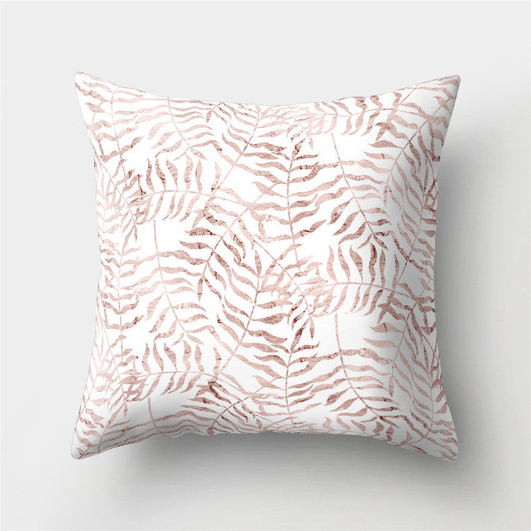 Rose Gold Powder Peach Skin Fabric Pillow Sofa Cushion Cover