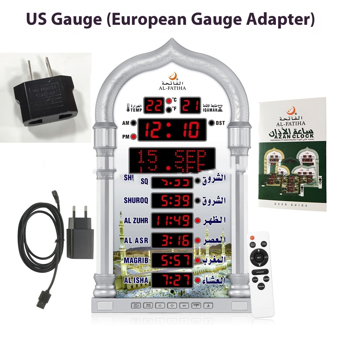 Alarm Clock Perpetual Calendar Gold Silver Black Wall Clocks