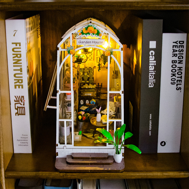 English Version Diy Hand-pasted Cottage Assembled Garden House Model Ornaments