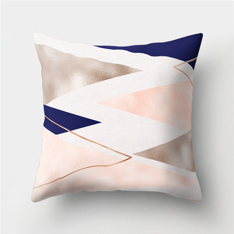 Rose Gold Powder Peach Skin Fabric Pillow Sofa Cushion Cover