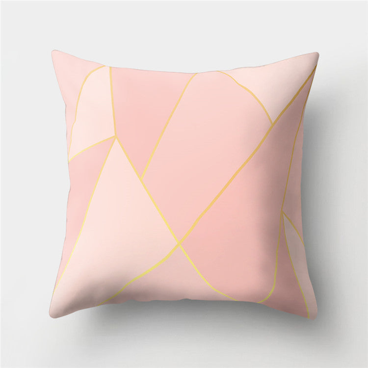 Rose Gold Powder Peach Skin Fabric Pillow Sofa Cushion Cover