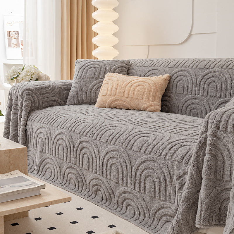Anti-scratching Plush Sofa Towel All-inclusive Thickened