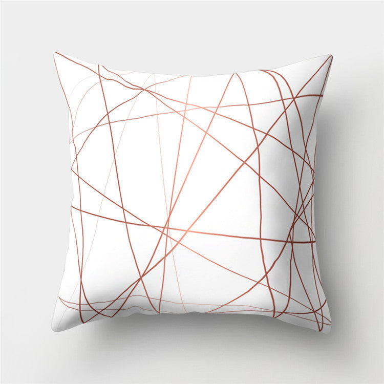 Rose Gold Powder Peach Skin Fabric Pillow Sofa Cushion Cover