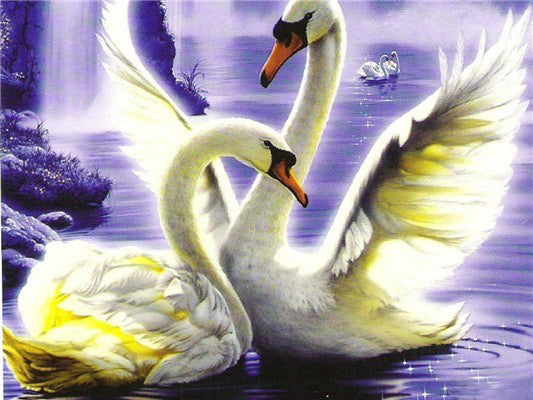 DIY diamond painting embroidery swan