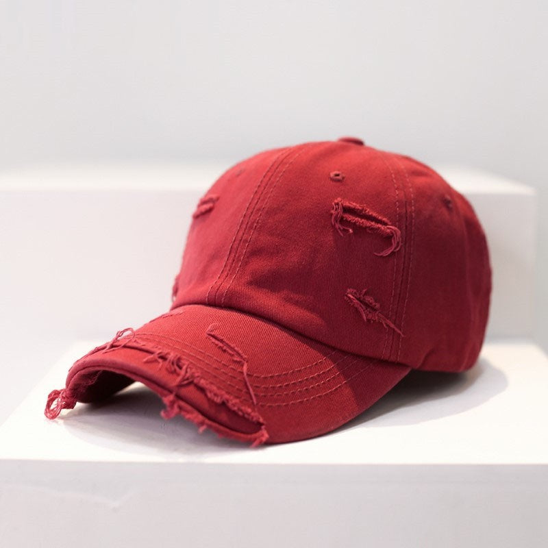 Men's Old Hip Hop Ripped  Baseball Hat