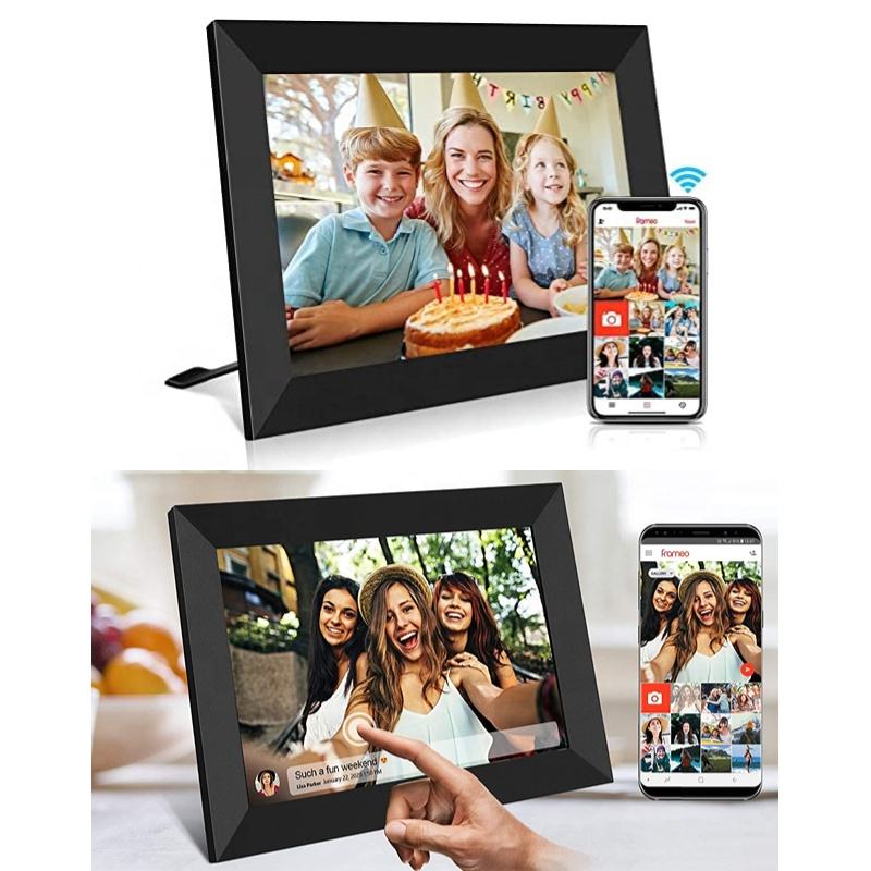 Cadre photo numérique WiFi intelligent à écran tactile avec orientation rotative - Cadre photo numérique intelligent WiFi