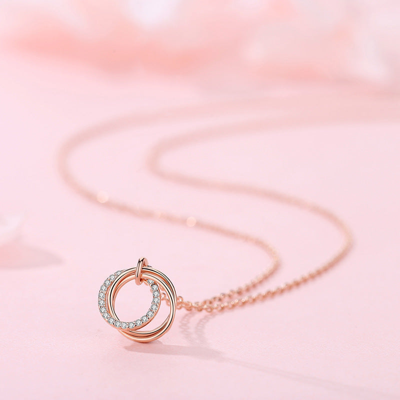 S925 Sterling Silver Silver Necklace Female Korean Style Personality
