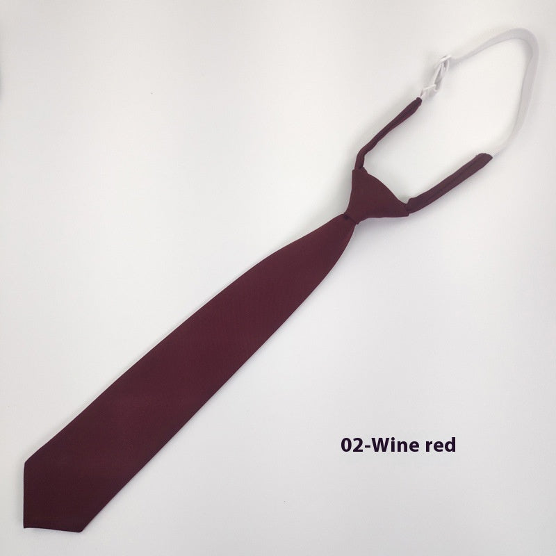 Solid Color Navy Blue Tie Men's Tie