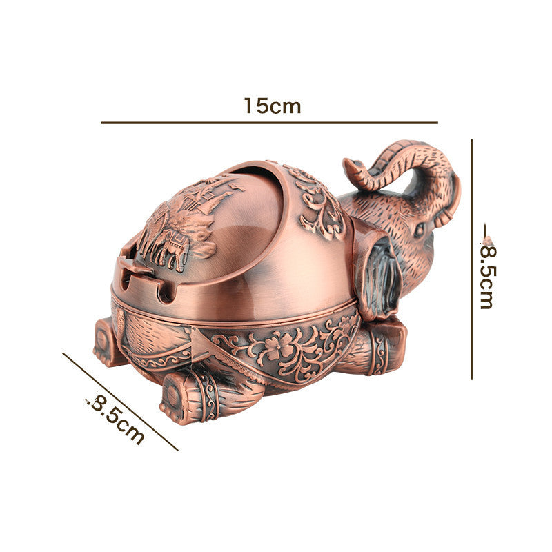 Retro Elephant Ashtray Creative Personality Trend Spherical Belt Cover