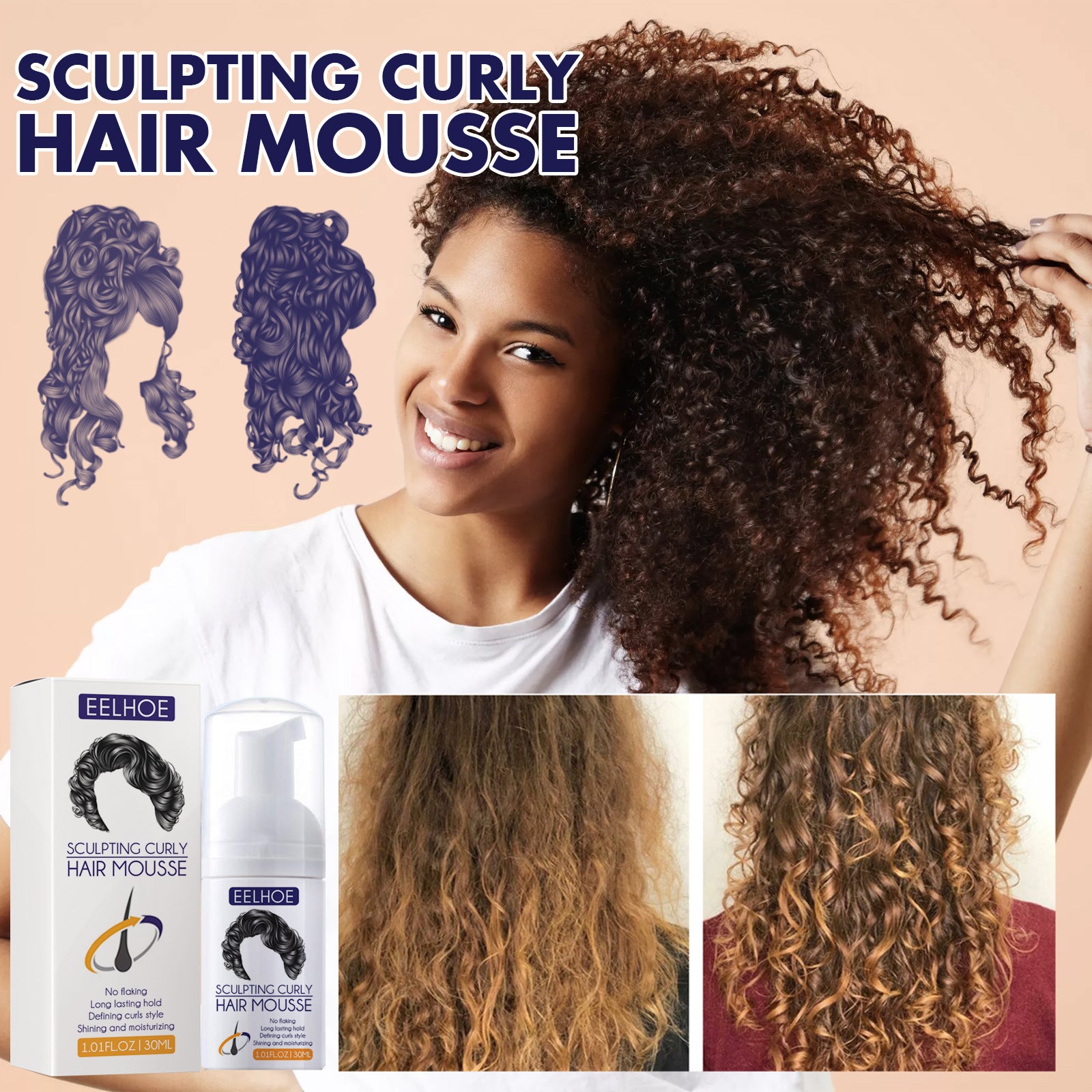 Styling Elastin Anti-frizz Curly Hair Plump Hair Spray