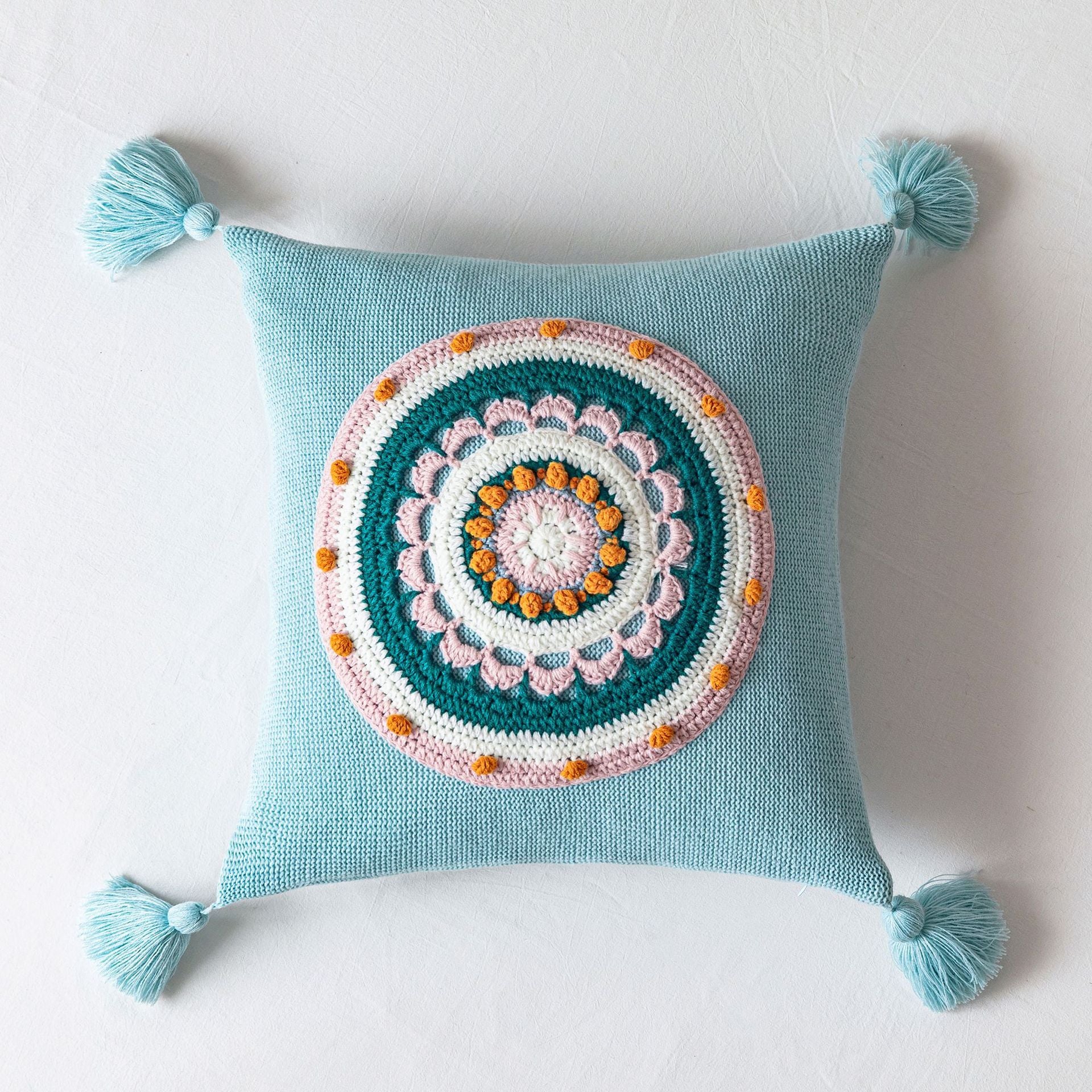 Household Tassel Knitted Pillow Cover Sofa Cushion