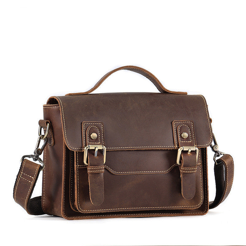 Crazy Horse Leather Casual Retro Shoulder Bag