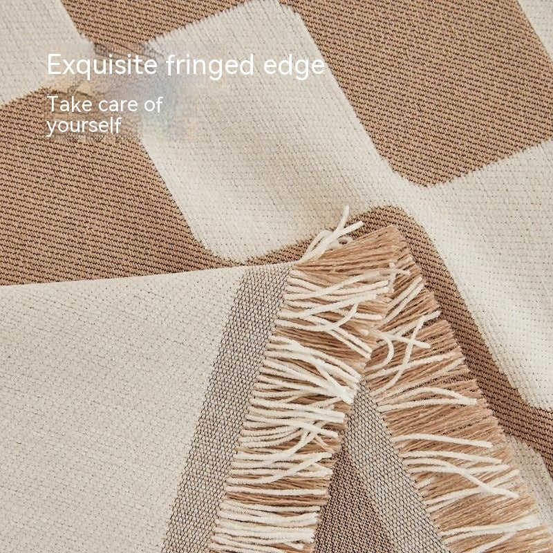 Chessboard Plaid Sofa Towel Sofa Cover Simple Universal