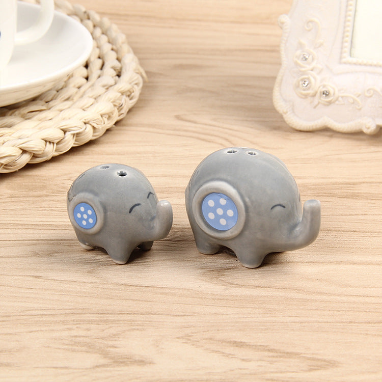 Ceramic Seasoning Jar Cartoon Cute Baby Elephant Seasoning Bottle